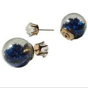 Royal Blue Double Stud Earrings